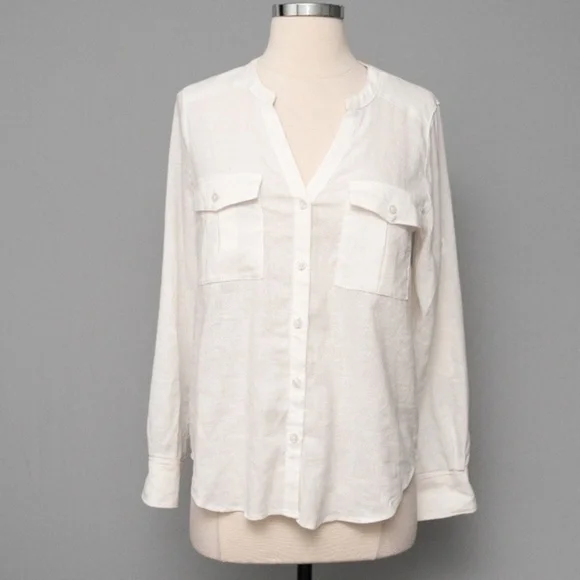 Tommy Bahama. Long Sleeve 100% Linen Coastalina Shirt. - Picture 2 of 14